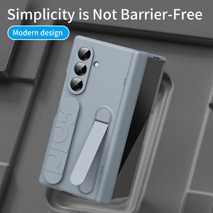 Dây Đeo Cổ Tay Đứng Điện Thoại Di Động Bìa Đối Với Samsung Z Gấp 7 Chống Ngón Tay Matte PC Đầy Đủ Bìa Điện Thoại Trường Hợp Đối Với Galaxy Z Gấp 3 <span class=keywords><strong>4</strong></span> 5 6 7 - Product Image 5