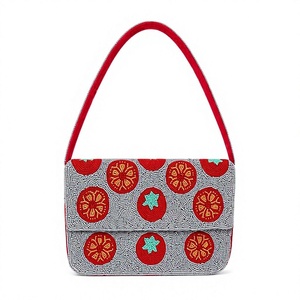 Sac à bandoulière rectangulaire de luxe fait main brodé et perlé avec sangle amovible pour femme – Idéal pour les soirées et la mode - Product Image 1