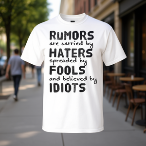 Camiseta Rumors de algodón blanco unisex para adultos talla mediana - Product Image 3