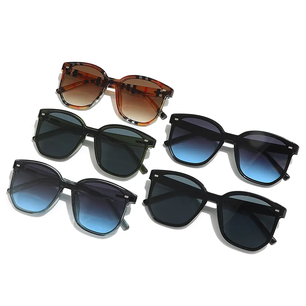 2024 occhiali da sole Unisex retrò di alta qualità Vintage moda UV400 protezione caramelle stampa colore verde quadrato occhiali da sole