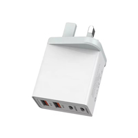 Cargador Inalámbrico PD20W con 4 Puertos USB C, Enchufe EU US AU UK, Accesorios para Teléfono Móvil, Cargador Rápido Tipo-C USB