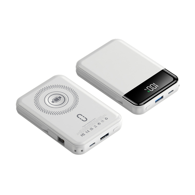 Magnetic Wireless PD20W 10000mAh Ultra Slim Portable Power Bank with Micro USB Cable Fast Charging for Watch and iPhone