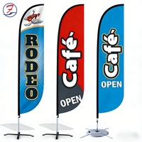 Bannières promotionnelles de drapeaux avec l'impression faite sur commande de logo