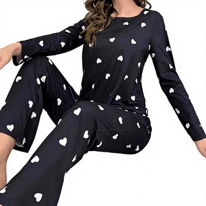 SFY-YH00187 Conjunto de Pijamas Térmicos de Invierno para Mujer 2025, 2 Piezas, Camiseta de Manga Larga Estampada y Pantalones, Spandex/Poliéster, Cómodo - Product Image 2