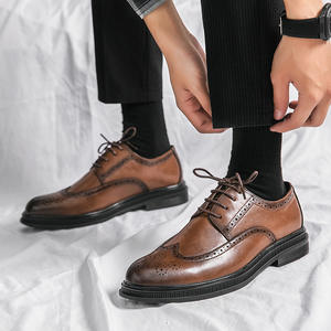 Zapatos Derby de Estilo Británico para Hombre 2026, Zapatos Formales de Cuero con Aumento de Altura Oculto para Novio, Moda para Bodas, Combinan con Todo - Product Image 2