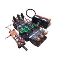 Vanne à commande à distance sans fil 12V 24V CC à trois voies et trois bobines pour système hydraulique