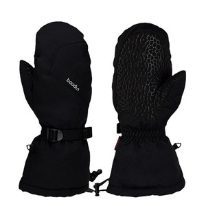 <b>Ski</b> Gloves Red And Black Waterproof Unisex Adult Synthetic Fibers Extended Cuff With Silicone Grip - Product Image 5