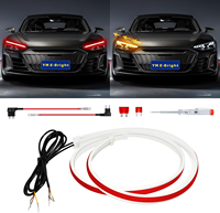Bande lumineuse LED DRL souple de 30 cm, 45 cm, 60 cm, lampe à flux continu, flexible, pour voiture, feux de jour