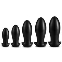 Set de Boules Anales et Vaginales Noir Or, Dilatateurs Anaux, Jouets d'Arrière-Cour, en Silicone Liquide, Forme Œuf, Très Grande Taille