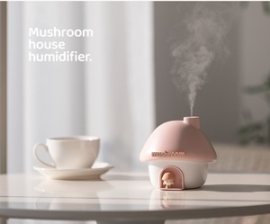Humidificateur en forme de maison champignon mignon : 2000 mAh, 300 ml, brume nano silencieuse, lumière 7 couleurs, diffuseur USB de bureau pour la maison, le bureau et comme cadeau - Product Image 3