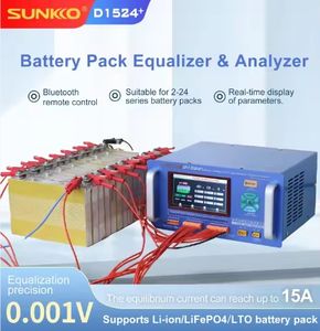 SUNKKO D1524 + Equalizador de Bateria Li-ion LFP Analisador De Veículos Elétricos 2 ~ 24S Baterias Lifepo4 Produto Testadores De Bateria - Product Image 4