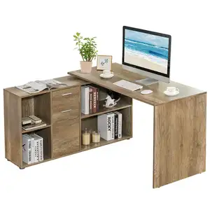 Modern latest office desk workstation table designs ceo boss high tech executive L shaped mdf manager desk office furniture