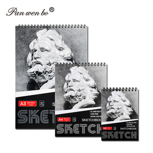 Panwenbo 160GSM 24 Sheets <span class=keywords><strong>A3</strong></span> A4 A5 kích thước các chuyên gia axit miễn phí vẽ phác thảo Giấy cuốn sách xoắn ốc ràng buộc nghệ sĩ phác thảo Pad - Product Image 1