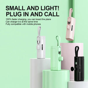 Más vendidos 2 en 1 Power Bank 5000mAh Batería Cargador portátil Cápsula pequeña Power Bank para <span class=keywords><strong>Iphone</strong></span> - Product Image 4