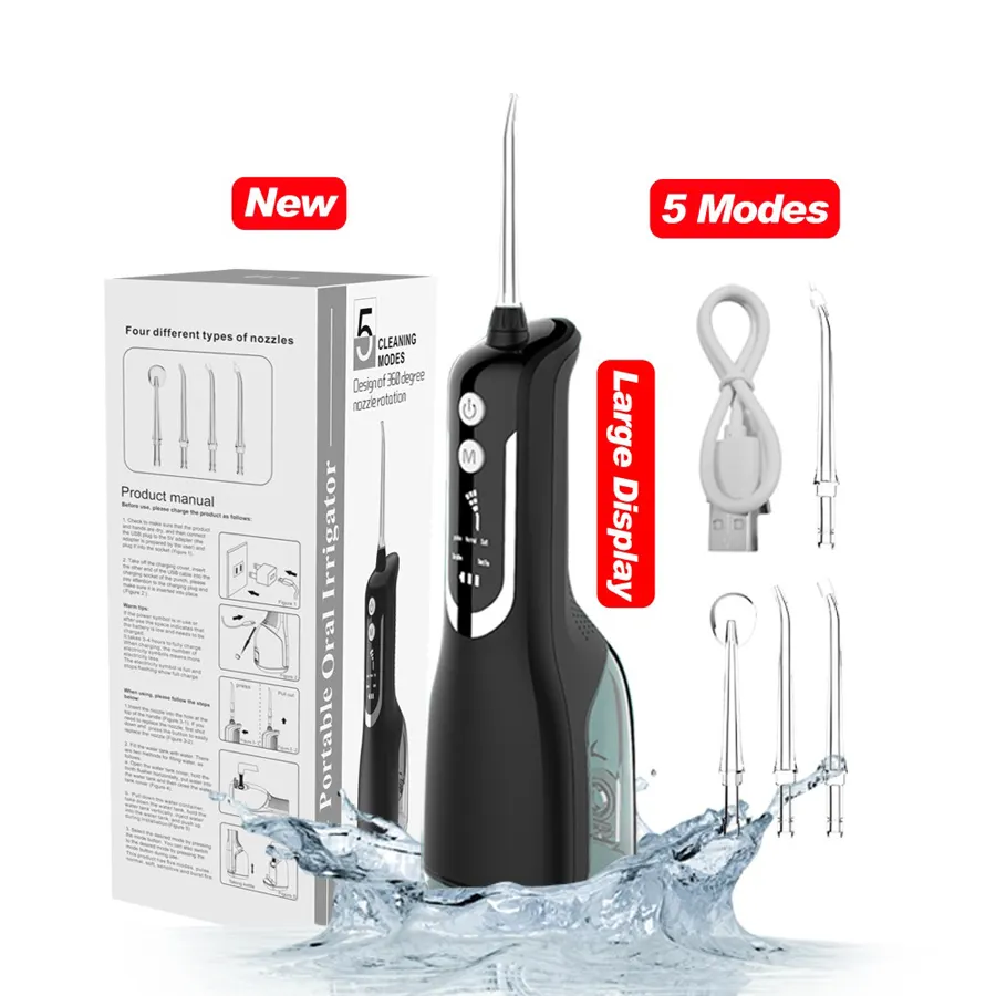 Handheld Draagbare En Oplaadbare IPX7 Waterdichte Water Flosser Professionele Draadloze Dental Monddouche Voor Tanden Reinigen