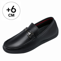 Mocassins pour hommes en cuir véritable, décontractés et tendance, antidérapants, rehaussants de 6 cm, pour mariage, vente en gros usine