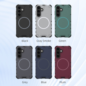 Bền chống sốc da-cảm thấy điện thoại trường hợp Đối với <span class=keywords><strong>Samsung</strong></span> S23 S24 S25 cộng với siêu sang trọng từ tính không dây sạc trở lại bao gồm - Product Image 2