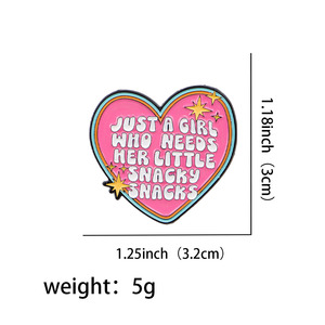 Épingles en émail « Just a Girl », broches pour femmes, épingles de revers, badges cœur mignons pour sac à dos, accessoires de costume, bijoux amusants, cadeaux - Product Image 2