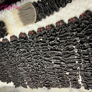 Cabello Humano Virgen Remy Indio Crudo Alice, Modelo de Piel Súper Fina, <span class=keywords><strong>Barato</strong></span>, Largo de 38 Pulgadas, Liso, Cutícula Alineada, Nudos Invisibles - Product Image 5