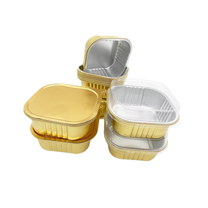 Contenedor Cuadrado Desechable de 300 ml para Postres, Mini Vasos de Papel de Aluminio para Alimentos, Molde para Hornear Muffins, Molde para Mousse, Gelatina, Pudín y Pastel - Product Image 6