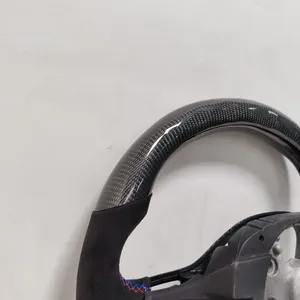 Volante Riscaldato in Vera Fibra di Carbonio con LED Stile Racing Personalizzato per BMW <span class=keywords><strong>Serie</strong></span> M2 F44 M2 F45 F46 - Product Image 2