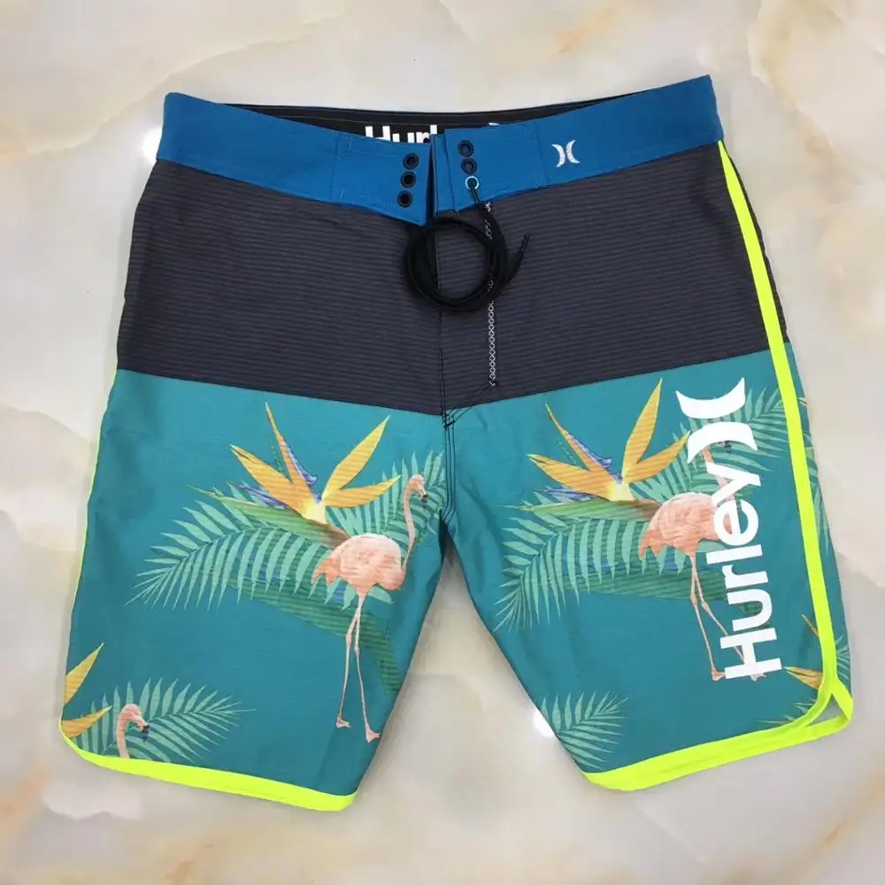 Trunk Pantai Renang Pria, Cepat Kering Desain Australia Logo Pakaian Renang Anda Sendiri 4 Cara Peregangan Papan Pantai Celana Pendek