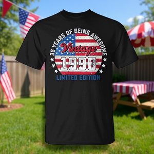 T-shirt patriotique vintage 1990, 36 ans d'incroyable génialité, édition limitée - Product Image 3