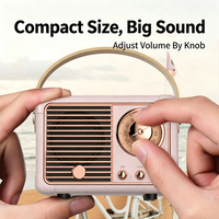 Radio Bluetooth portable populaire rechargeable avec carte TF, radio rétro, haut-parleur Bluetooth avec FM