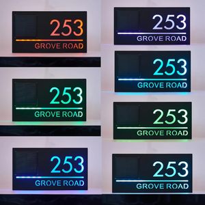 Tùy Chỉnh Điện Tử Ánh Sáng-up Dấu Hiệu Cửa Cá Nhân Năng Lượng Mặt Trời Nhà Số Cửa Mảng Bám Cho Các Tòa Nhà Văn Phòng Từ Xa Cho Đám Cưới Nhà - Product Image 3