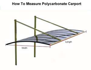 Abri de voiture en aluminium de haute qualité Starshine, abri de voiture en aluminium pour l'extérieur, pour le stationnement des voitures, abri de voiture en aluminium imperméable - Product Image 4