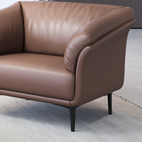 Großhandel Luxus-Ledermöbel Executive Bürosofa-Sets Büro Zuhause Hotel Lobby Sofas Couch