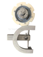 Support de roue en acier inoxydable 304 en forme de T, 285 180 degrés, pour convoyeur aérien avicole