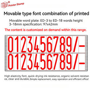 ED Combinaison <span class=keywords><strong>Timbre</strong></span> Codeur En Caoutchouc Lettrage Plaques A-Z Lettres 0-9 Numéros pour Production Lot Date Heure Impression Bureau - Product Image 6