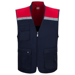 سترة قطنية متعددة الجيوب للبناء ، خصائص عاكسة ، موقع حماية العمل للتنفس لتزيين العقارات في المستودعات - Product Image 2