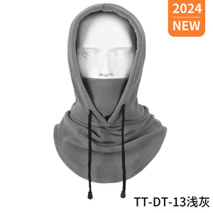 Winter Warm Windproof Cycling Face Mask Fleece Hooded Neck Warmer Unisex Outdoor Ski Protection Black - Product Image 5