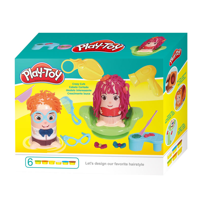 Fun Colored Mud Barbershop Clay Set Pretend Play Toys