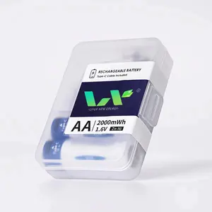แบตเตอรี่ชาร์จ USB 1.5V 1.6V Nizn 1800 MWH Li-Ion AA AAA แบตเตอรี่ 1.6V NiZn เซลล์