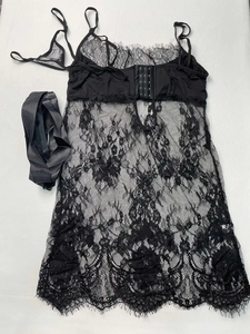 Camisón Sexy Transparente de Encaje M0599, Camisón Sexy con Aberturas para Mujer, Talla Grande 5XL para Mujeres con Curvas - Product Image 6