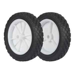 Roues en caoutchouc massif résistantes à l'usure pour tricycle, <span class=keywords><strong>tondeuse</strong></span> à gazon à pousser, chariot de jardin - Product Image 2