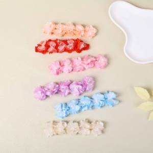 10 ألوان لينة مرنة النايلون فلورا عقال اكسسوارات شعر الطفل حديثي الولادة مع الزهور الجميلة عصابات الرأس - Product Image 5