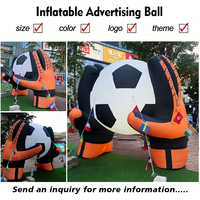 Grande sphère publicitaire gonflable personnalisée pour la promotion d'événements sportifs, affichage extérieur (football, basketball, volleyball)