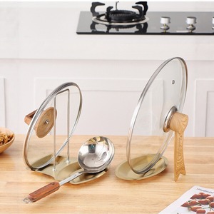 Stainless Steel Pot Lid <b>Rack</b> Multi Functional <b>Kitchen</b> Storage Organizer For Countertop With Ladle And Spatula Holder - Product Image 4