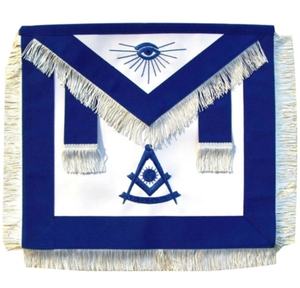 Tablier de maître maçon de grande loge brodé à la main en lingot d'or personnalisable conception 3D insignes de logo aimant insignes maçonniques - Product Image 5