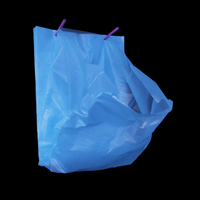 Sac d'emballage personnalisé en PE bleu de qualité alimentaire à ouverture facile avec soufflet latéral, thermoscellable, en boîte