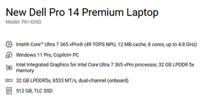 โน้ตบุ๊ก New Pro 14 Premium PA14260 ขนาด 14 นิ้ว Ultra 7 Win11 AI สำหรับธุรกิจ น้ำหนักเบา มีสินค้าพร้อมส่ง - Product Image 2