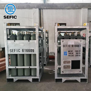 Estante de almacenamiento de cilindro de gas industrial de cilindro de gas galvanizado en caliente 3*4 4*4 5*5 8*8 unidades - Product Image 3