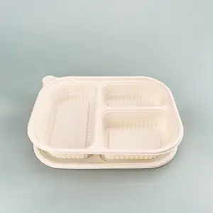 Caixa de almoço infantil descartável bento go, 4 partições