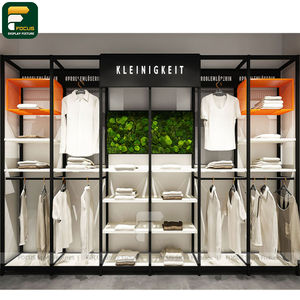 Moderno Exhibidor de Moda para Tiendas, Armario Colgante de Pared Completa para Ropa, Estante de Cristal, Zona de Presentación de Marca - Product Image 3