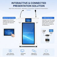 Podio Multimedia Personalizado con Pantalla Digital Frontal y Pantalla Táctil Superior Opcional para Presentaciones de Políticas