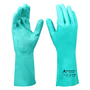 Guantes de Nitrilo Reutilizables XINGYU, Impermeables, Superflocados, Verdes, para Mecánicos, de Seguridad, Resistentes a Químicos, para Trabajo - Product Image 2